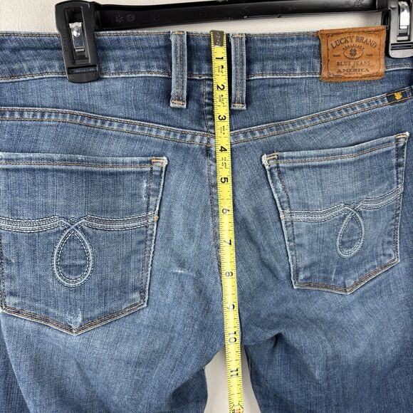 Lucky Brand Lola Boot Jeans Womens 2/26 Blue Medium Wash Denim Low Rise - Picture 13 of 16